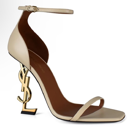 Saint Laurent Shoes - SAINT LAURENT PARIS
OPYUM BEIGE HIGH HEEL SANDALS CASSANDRE HEEL
